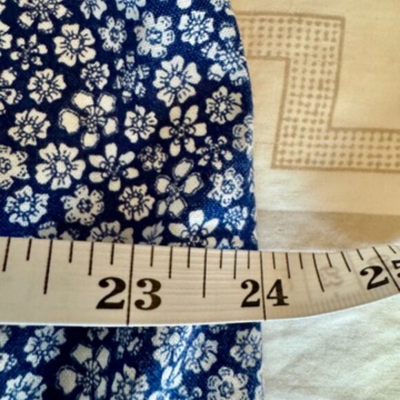 Aritzia Wilfred Polly Blue w White Floral Print Midi Dress - Picture 14 of 15